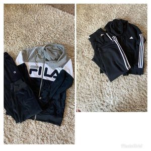 Fila and adidas tracksuit